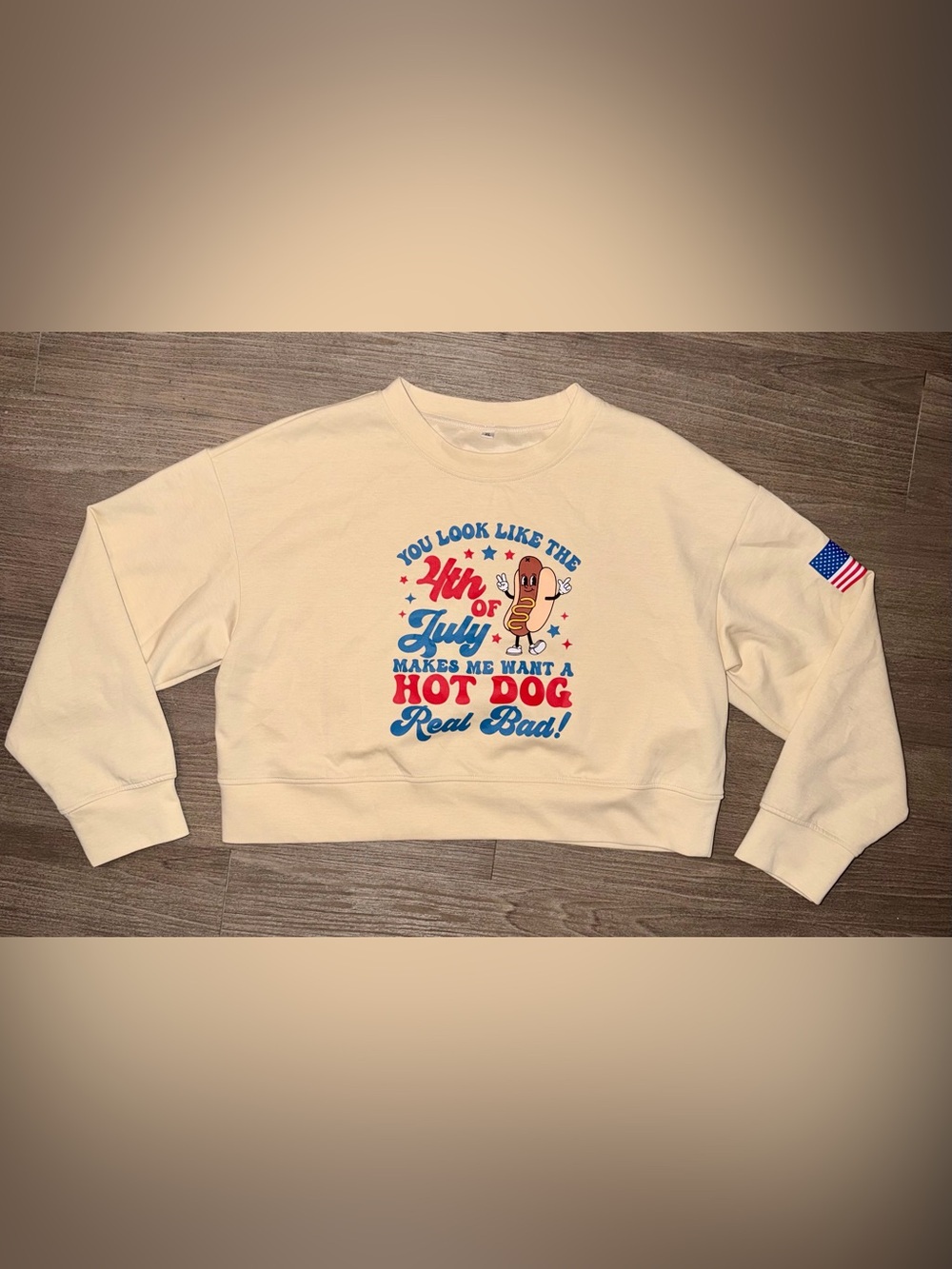 Legally Blonde 2 4th Fourth of July Crew Crop High Neck Sweater